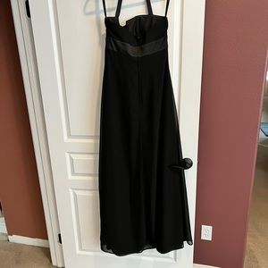 Beautiful black halter prom dress.